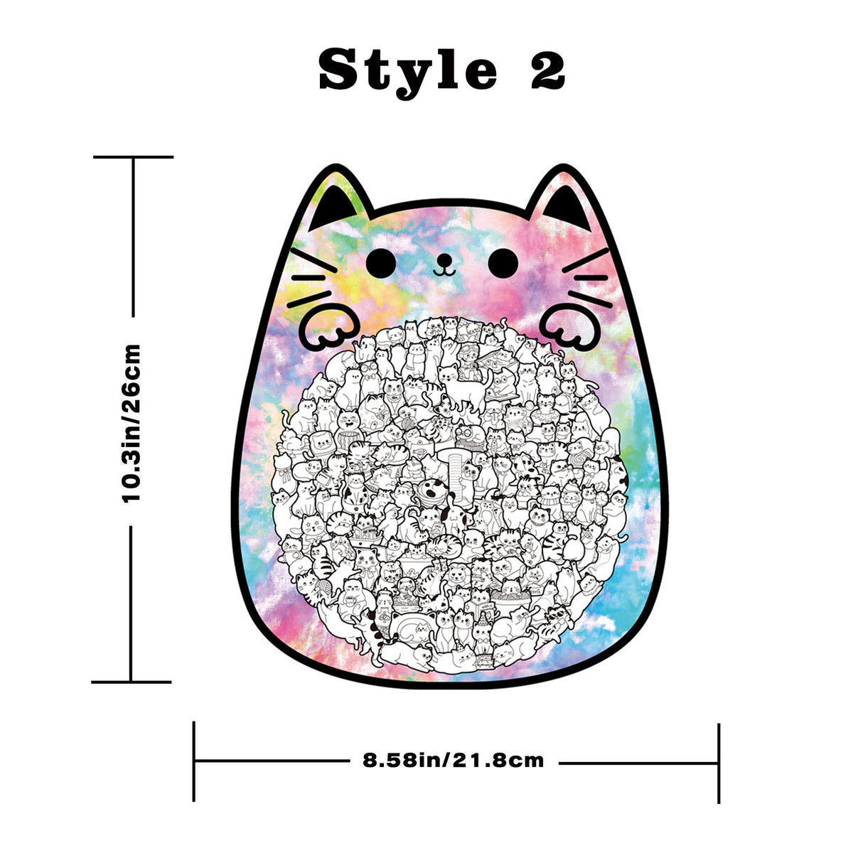 Cute Cat Shaped Tray Wooden Jigsaw Puzzle