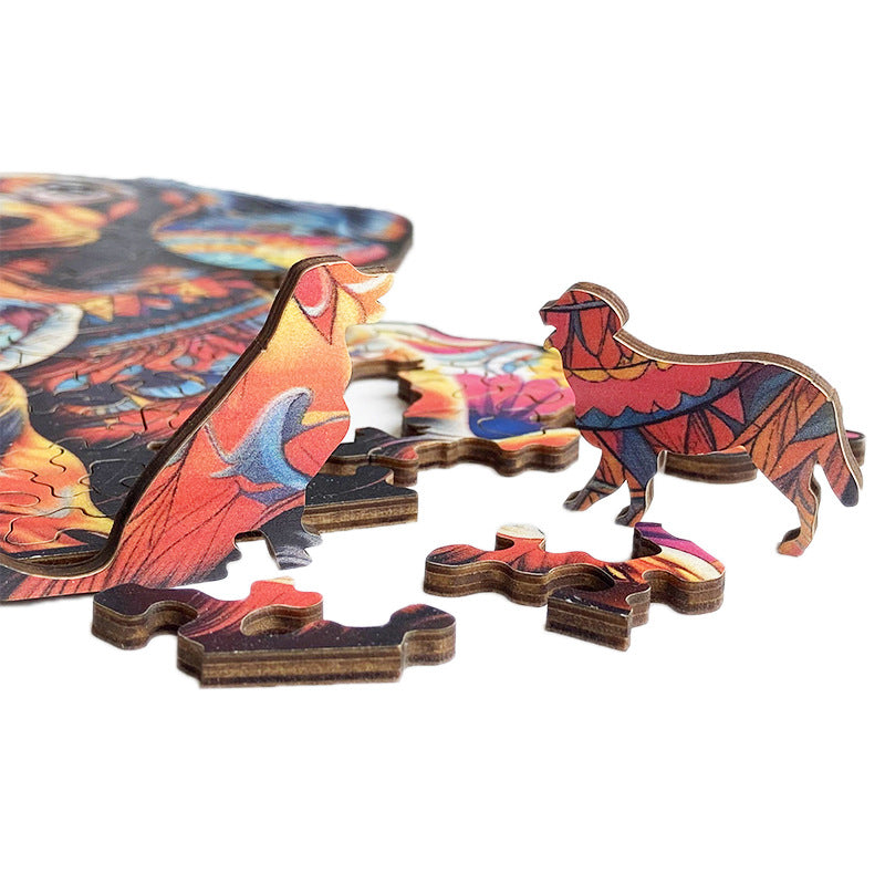 The Royal Blue Elephant - Wooden Jigsaw Puzzle