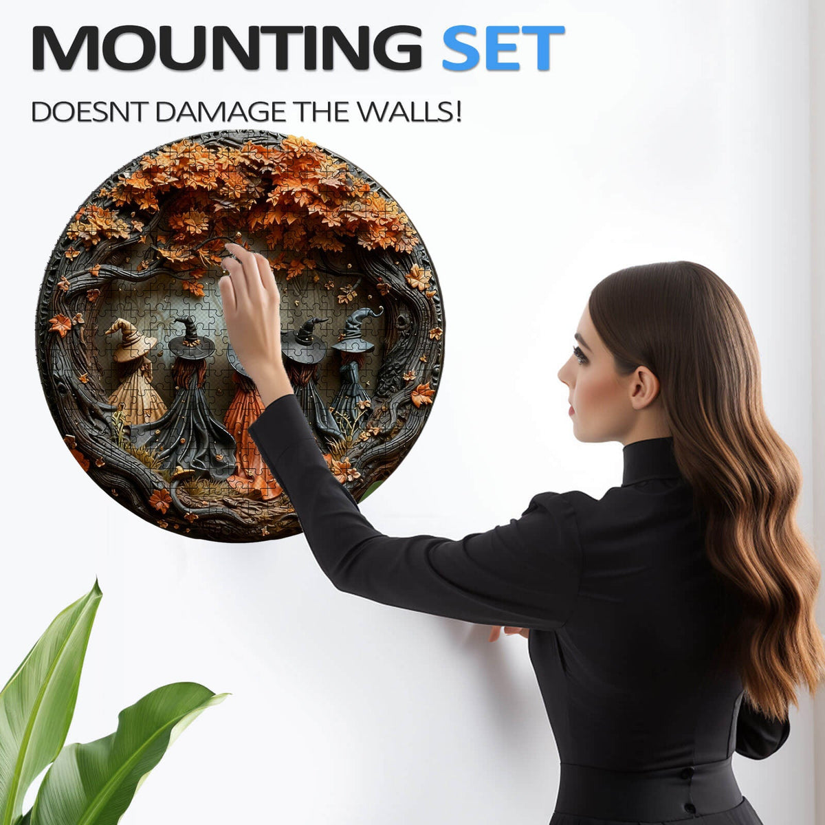 Autumn Witch Wooden Jigsaw Puzzle