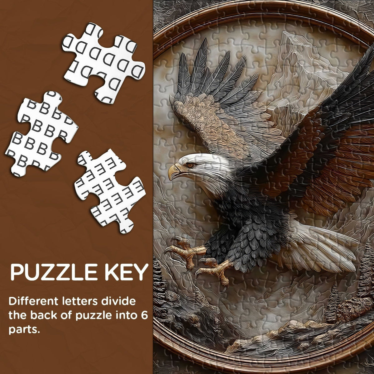 Aureate Eagle Wooden Jigsaw Puzzle 1000 Pieces