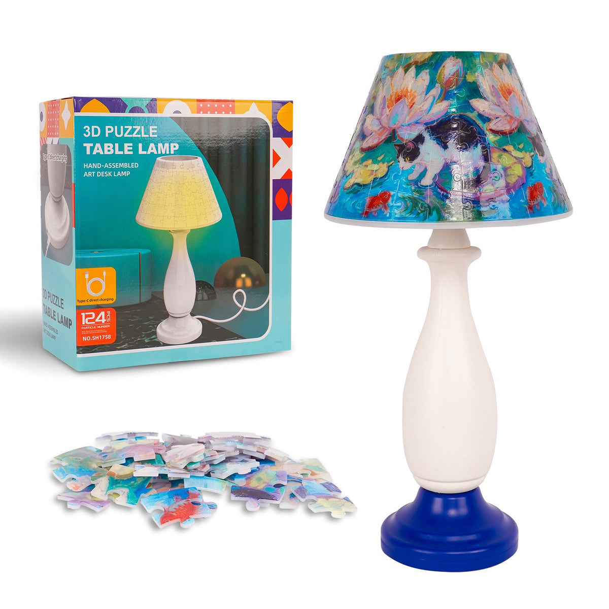 3D Print Puzzle Table Lamp