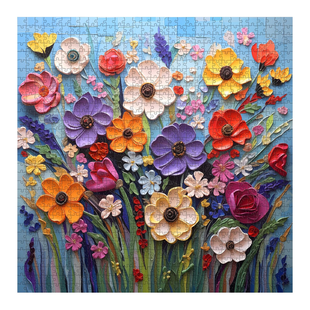 Colorful Flower | 1000-Piece Wooden Jigsaw Puzzle