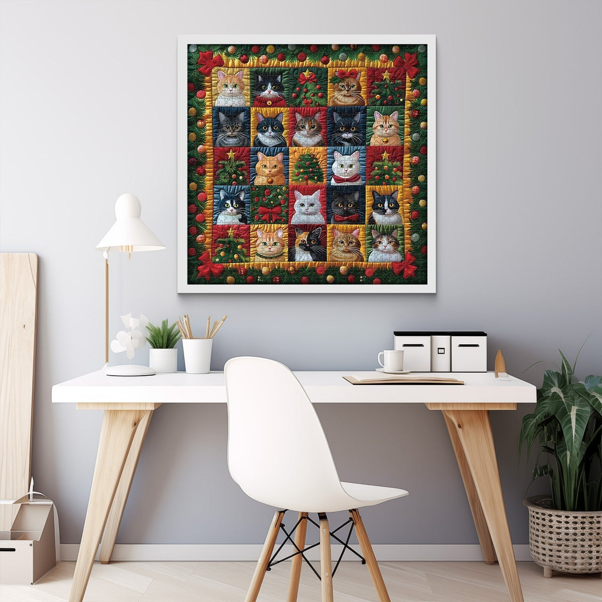 Christmas Cats Wooden Jigsaw Puzzle 1000 Pcs