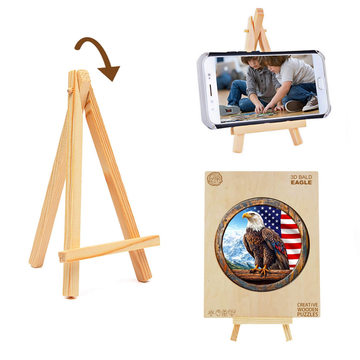 3D Bald Eagle Wooden Jigsaw Puzzle