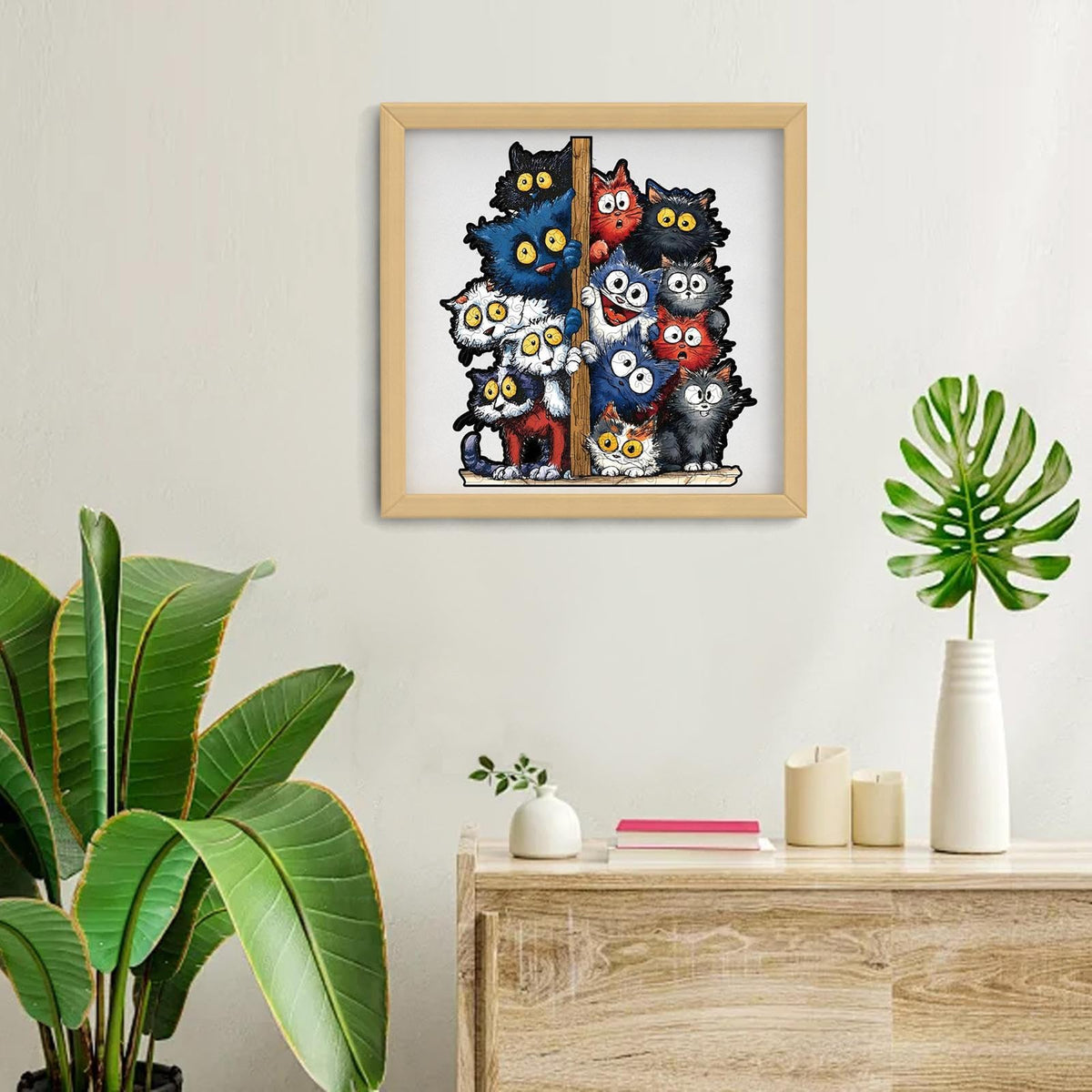 Kitty Shaped Wooden Jigsaw Puzzle